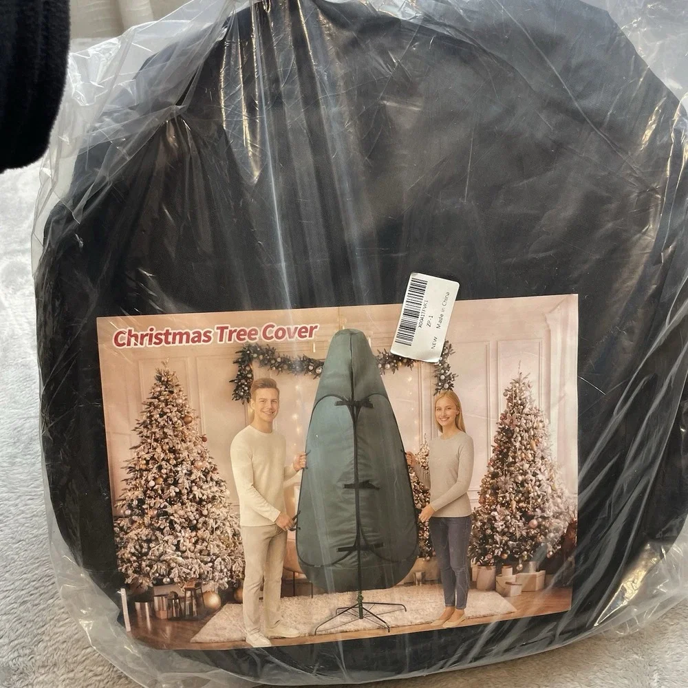 Upright Christmas Tree Storage Bag for 5-7.5 Ft Trees Steel Frame Carry Handles